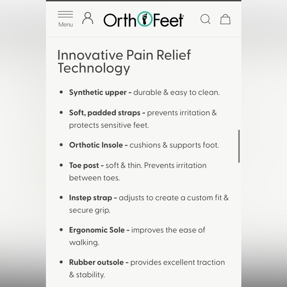 OrthOFeet Eldorado Sandals Flip Flops slides Shoes Size 10 2E (Wide) like new - Picture 15 of 16